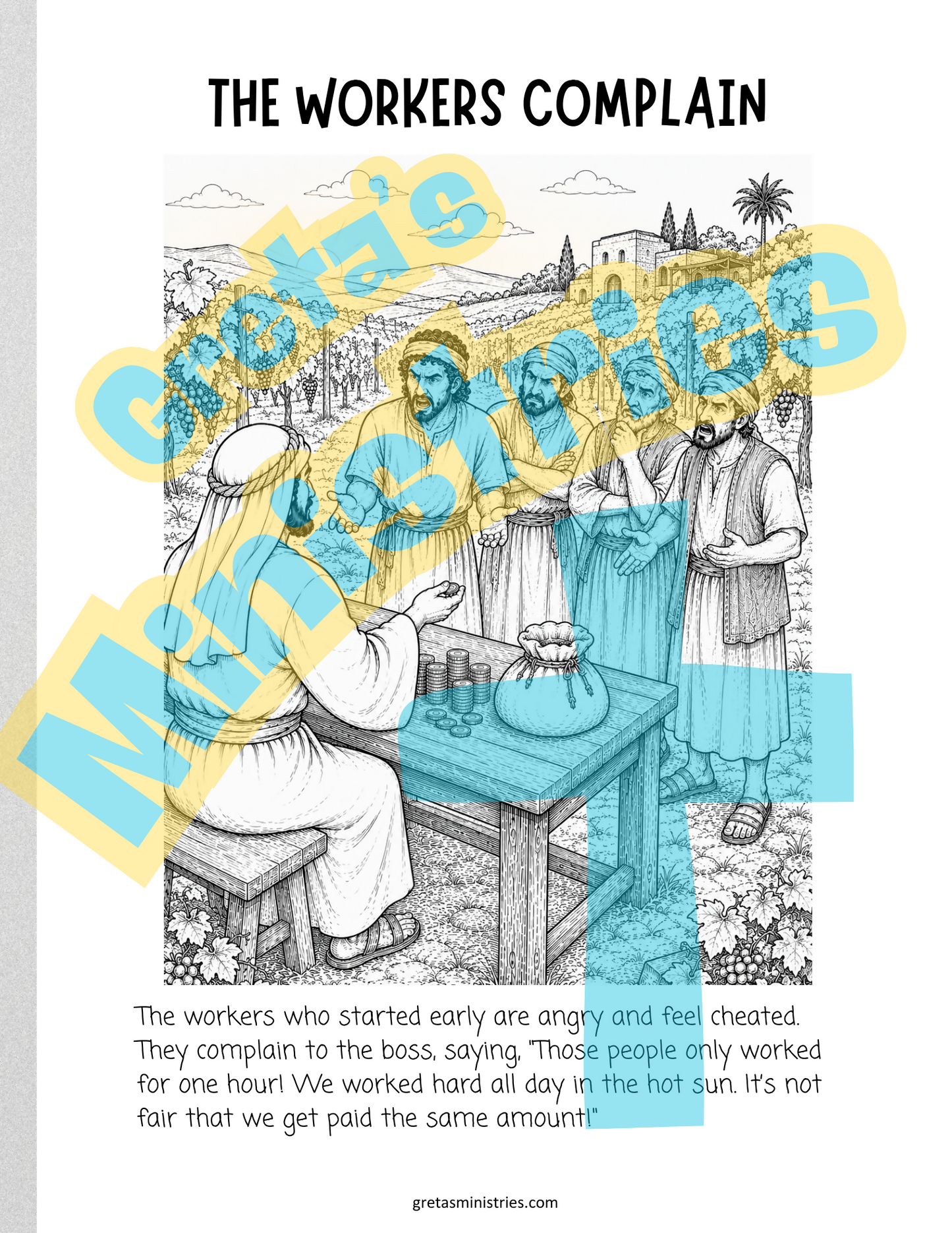 The Parable of the Workers in the Vineyard | Sunday School Lesson Plan | grades 2-5