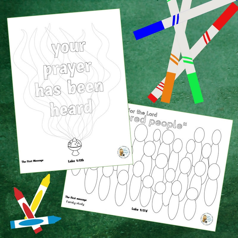 Gabriel's Messages - Advent 1 - Zechariah. Kidmin lesson & Bible crafts