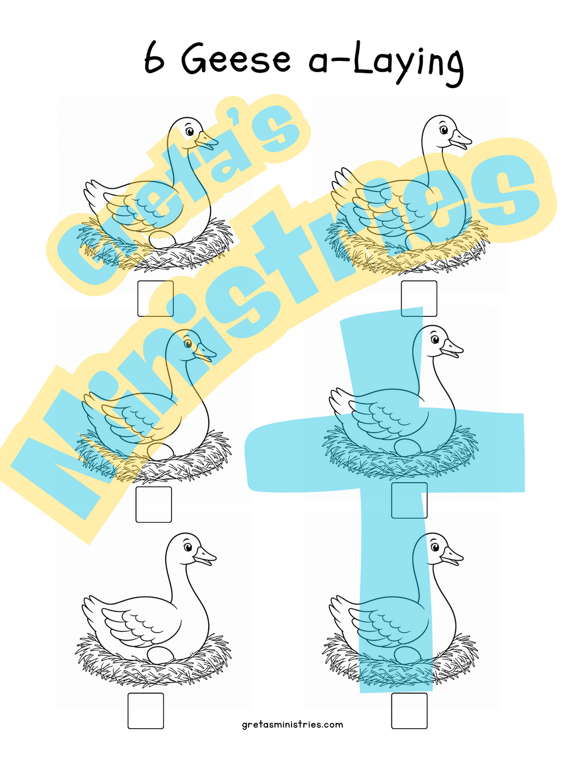 The 12 Days of Christmas – Preschool Coloring, Counting & Number Practice