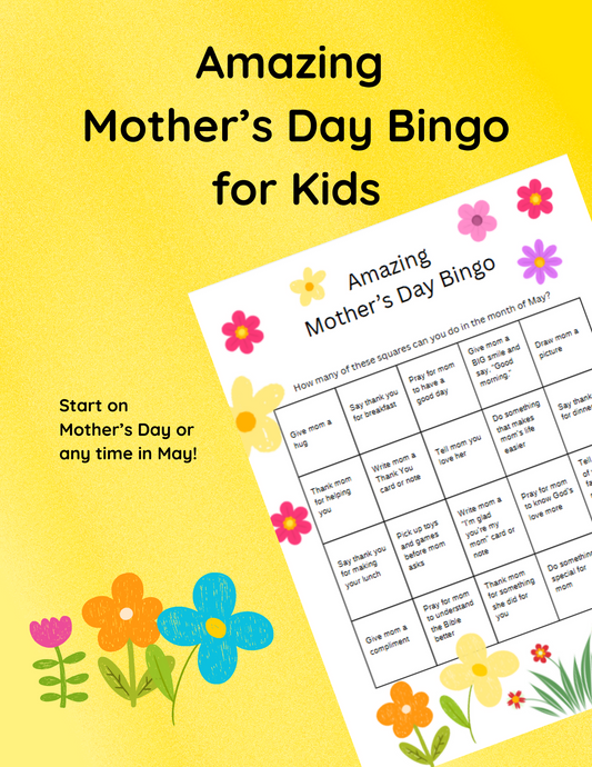 Amazing Mother’s Day Bingo For Kids