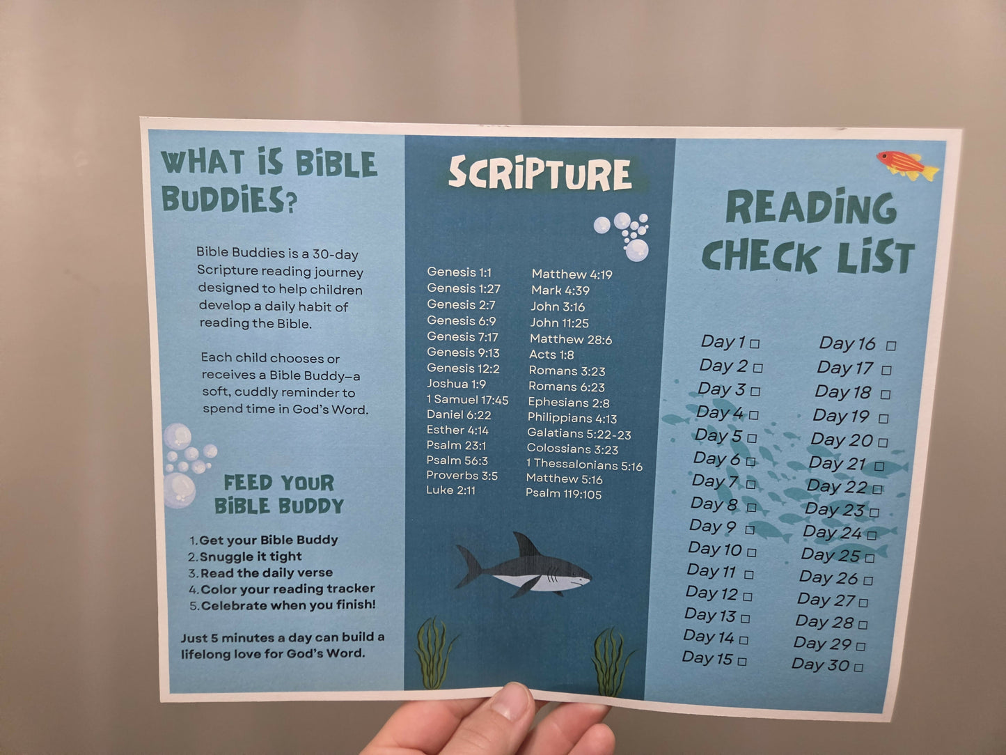🦈 Bible Buddies 30-Day Scripture Reading Plan Event Sea🌊